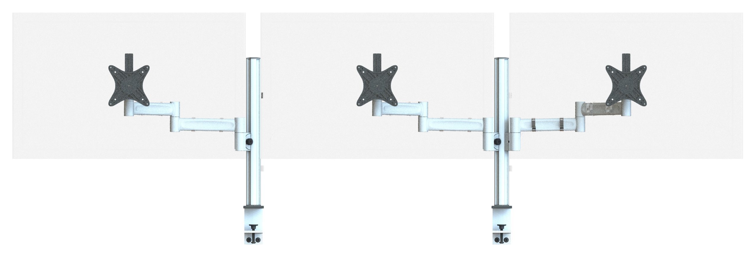 triple monitor arm for extra large monitors